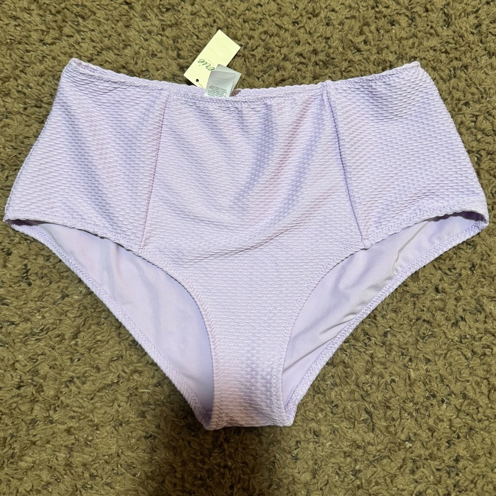Lavender High-Waisted Bikini Bottoms
